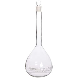 Cole-Parmer elements Volumetric Flask, Glass, with Glass Stopper, 5000 mL; 1/PK