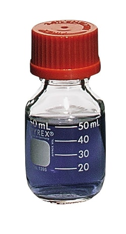 Cole-Parmer Pyrex 1395-50 Brand 1395 Media Storage Bottle w/ Screw Cap,