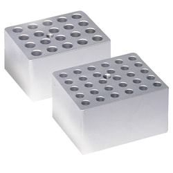 Cole-Parmer Dri-Block Aluminum Block Insert, 20 x 13 mm dia; 48-mm deep,