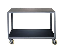 Cole-Parmer Brennan IP-2436-2BRK Mobile Table, Steel, 36"L x 24"W, 1000