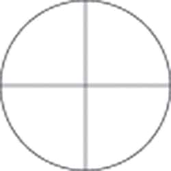 Cole-Parmer Meiji Techno MA523 Microscope Eyepiece Reticle, crosshair pattern,