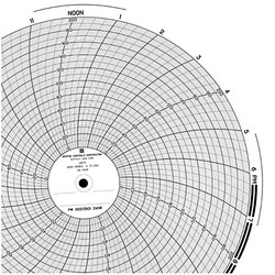 Cole-Parmer Partlow 12" Circular Chart Recorder Paper, No Range, 100 Divisions,