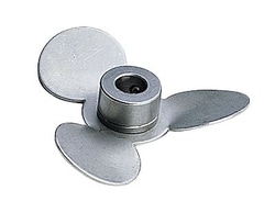 Cole-Parmer Lightnin 316 SS marine impeller, 4.0" dia x 1/2" bore dia,