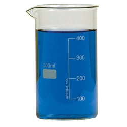Cole-Parmer Borosil BG1060-500 Tall-Form Glass Beaker; 500 mL, 6/Pk, Quantity: