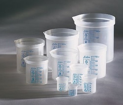 Cole-Parmer Azlon 522085-0500 polypropylene "square ratio" beaker, 500