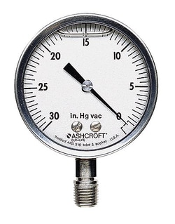 Cole-Parmer Ashcroft 1009SWL2.5 0 to 100 psi Filled High-Accuracy Gauge