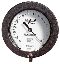 Cole-Parmer Ashcroft 10824.5 4.5" Test Pressure Gauge 0-15 psi, 1/4" NPT