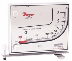 Cole-Parmer Dwyer MARK II 25 Inclined Manometer, 3" WC, Quantity: Each