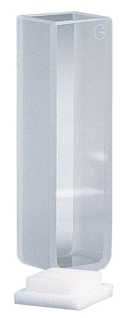 Cole-Parmer Semimicro cuvettes with frosted thick wall; cover top; quartz; 1.4 mL capacity