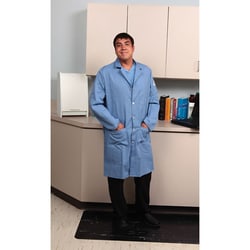 Cole-Parmer VF Workwear KEL2LB-MEDIUM Flame-Resistant Lab Coat, Light Blue,