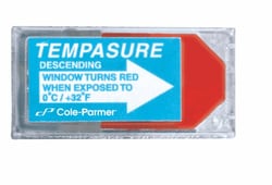 Cole-Parmer Irreversible Descending Low-Temperature Indicators, 32°F (0°C),