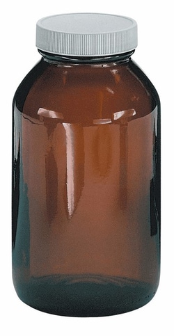 Cole-Parmer Precleaned EPA Amber Glass Wide-Mouth Bottle, 125 mL, 12/cs