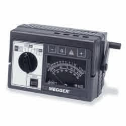 Cole-Parmer Megger MJ159 Analog Insulation Tester, Hand-Crank, Quantity: