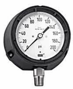 Cole-Parmer Wika 232.34 4.5 4.5" Filled Process Vacuum Gauge, 30 to 0"