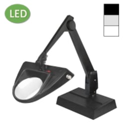 Dazor Mfg Corporation LED Hi-Lighting Desk Base Magnifier 28" Arm Reach,
