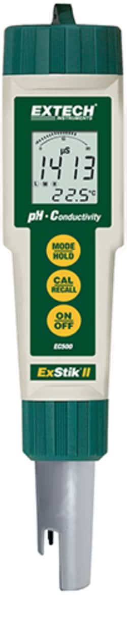 GENIE GROUP Waterproof ExStik II pH/Conductivity Meter, Quantity: Each