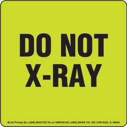 Labelmaster Inc Do Not X-Ray Label, Quantity: Each of 1