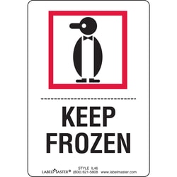 Labelmaster Inc Keep Frozen Label, Paper, 2 3/4" x 4", 500 per roll, Quantity: