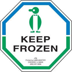 Labelmaster Inc Keep Frozen Label, Paper, 3" X 3", Quantity: Pack of 500