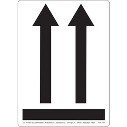 Labelmaster Inc&nbsp;Black Arrows Up Air Label, Paper, 3 1/4 x 4 1/2
