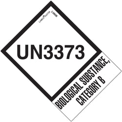 Labelmaster Inc UN3373 Label, With Tab, 2" x 2 3/4", 500 per roll, Quantity: