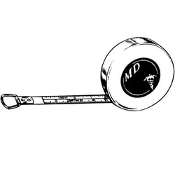 Sklar Instruments Tape Measure M-D Scale, Sklar, Stainless Steel. EA.