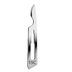 Sklar Instruments Disposable Carbon Steel Surgical Blades, Sklar Sharp, Curved, #15C, BX100
