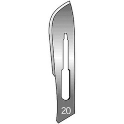 Sklar Instruments Disposable Carbon Steel Surgical Blades, Sklar 20, Box
