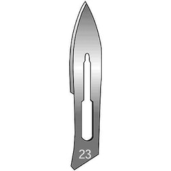 Sklar Instruments&nbsp;Disposable Carbon Steel Surgical Blades, Sklar 23. Sklar Disposable, Sterile, Carbon Steel, BX100.