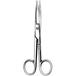 Sklar Instruments&nbsp;Operating Scissors, Sklar , 4-1/2 in., Standard, Straight, Sharp/Sharp, Smooth, Stainless Steel, Reusable. EA.