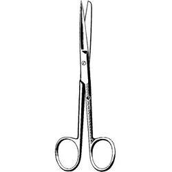 Sklar Instruments Scissors, Deaver Scissors, Sklar 5-1/2 in., Delicate, Sharp/Blunt, Straight, Smooth, Stainless Steel, Reusable, EA.
