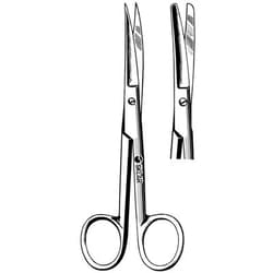 Sklar Instruments Scissors, Operating Scissors, Sklar -4-1/2 in., Blunt/Blunt, Curved, Smooth, Stainless Steel, EA.