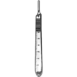 Sklar Instruments Surgi-OR Scalpel Handle, Sklar #3 with Metric Scale, Stainless Steel. EA.