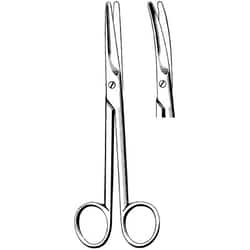 Sklar Instruments&nbsp;Scissors, Surgi-OR Mayo Dissecting Scissors, Sklar, 6-1/3 in., Blunt/Blunt, Curved, Serrated, Stainless Steel, EA.