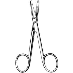 Sklar Instruments&nbsp;Scissors,Surgi-OR Spencer Stitch Scissors, Sklar 4-1/2 in., Blunt/Blunt, Straight, Smooth, Stainless Steel, EA.