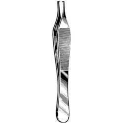 Sklar Instruments&nbsp;Surgi-OR Adson Tissue Forceps, Sklar 4-3/4 in., 1x2 Teeth, Straight, Smooth Jaws, Stainless Steel. EA.