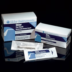 Sklar Instruments&nbsp;Tru-Punch Sterile Disposable Biopsy Punch 1.5mm. Sklar Straight, Plastic Handle / Stainless Steel Tip, Disposable. Box of 50.