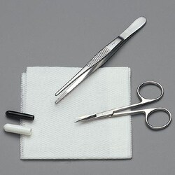 Sklar Instruments&nbsp;Suture Removal Tray D, Sklar Sciss Iris 4-1/2 Str, Frcps Dress 5-1/2, 12-Ply Gauze 4X4. CS/50.