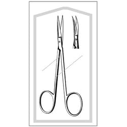 Sklar Instruments Econo Sterile Iris Scissors, Sklar , 4-1/2 in., Sharp/Sharp, Curved, Smooth, Stainless Steel, Disposable. CS/25.