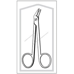 Sklar Instruments&nbsp;Single Use, Econo-Sterile, Wire Cutting Scissors, Sklar 4-3/4 in., Blunt/Blunt, Angled, Serrated, Stainless Steel, CS of 25.