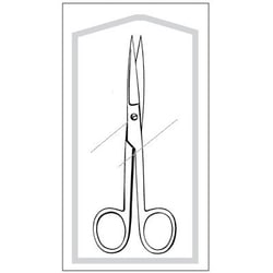 Sklar Instruments&nbsp;Single Use, Econo-Sterile, Operating Scissors,Sklar 5-1/2 in., Sharp/Sharp, Stainless Steel, Disposable, CS of 50.