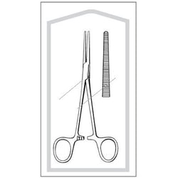 Sklar Instruments Single Use, Econo-Sterile, Crile Forceps, Sklar 5-1/2 in., Blunt, Straight, Serrated, Stainless Steel, Disposable. CS of 25.