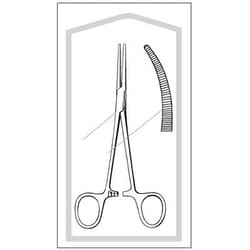 Sklar Instruments&nbsp;Single Use, Econo-Sterile, Crile Forceps, Sklar 5-1/2 in., Blunt, Curved, Serrated, Stainless Steel, Disposable. CS of 25.