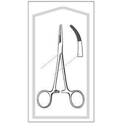 Sklar Instruments Single Use, Econo-Sterile, Kelly Hemostatic Forceps, Sklar 5-1/2 in., Blunt, Curved, Serrated, Stainless Steel, Disposable, CS of 25.