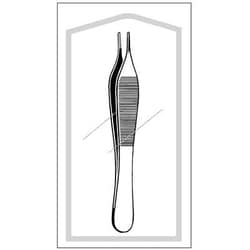 Sklar Instruments&nbsp;Single Use, Econo-Sterile, Adson Dressing Forceps, Sklar 4-3/4 in., Blunt, Straight, Serrated, Stainless Steel, Disposable, CS of 50. Adson Dressing Forceps are thumb forceps.