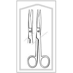 Sklar Instruments Single Use, Econo-Sterile, Operating Scissors, Sklar 5-1/2 in., Sharp/Blunt, Straight, Smooth, Stainless Steel, Disposable, CS of 100.