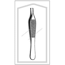 Sklar Instruments Single Use, Econo-Sterile, Adson Tissue Forceps, Sklar 4-3/4 in., 1x2 Teeth, Straight, Smooth Jaws, Stainless Steel, Disposable, CS of 100.