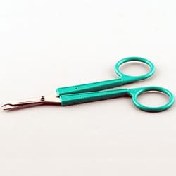 Sklar Instruments&nbsp;Littauer Suture Scissors, Sklar 4-1/2 in., Blunt, Straight, Smooth, Finger Rings, Stainless Steel / Plastic, Disposable, Non-Sterile, Latex-Free. BX/100.