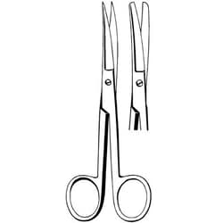 Sklar Instruments Scissors, Merit Operating Scissors, Sklar 5-1/2 in., Blunt/Blunt, Curved, Smooth, Stainless Steel, EA.