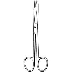 Sklar Instruments&nbsp;Nail Splitting Scissor, Sklar  6-1/2 in., Sharp/Blunt, Straight, Serrated, Stainless Steel. EA.